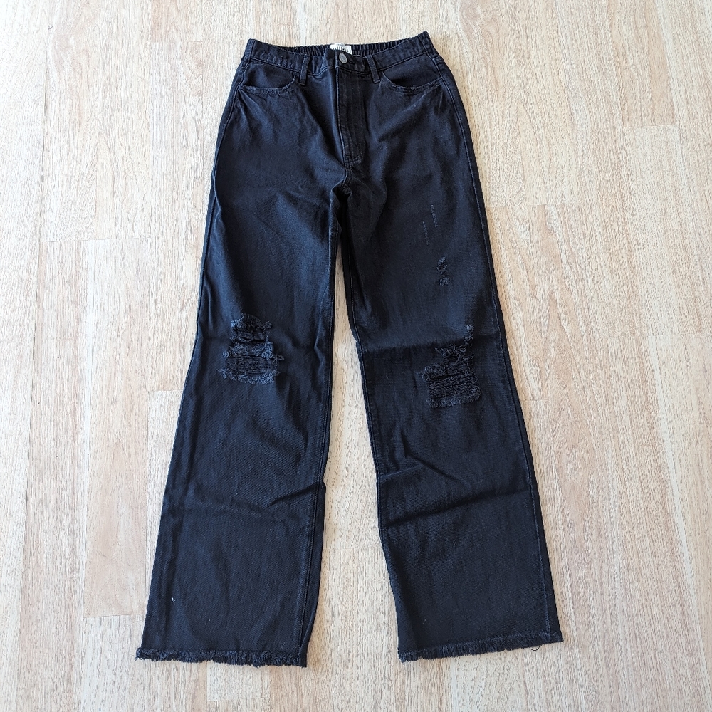 Show me your mumu 90s straight baggy jeans Black